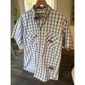 Short Sleeve Plaid Vintage Rare Camel Trophy Shirt Country Adventure Men's L